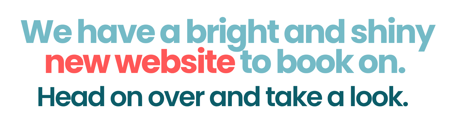 We have a bright and shiny new website top book on.